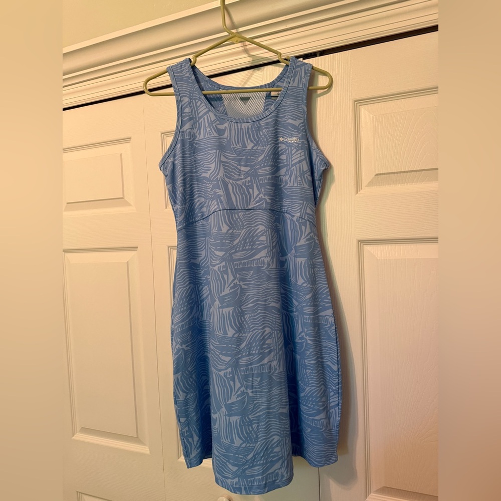 Columbia Blue Coastal Sleeveless Dress, PFG, size M